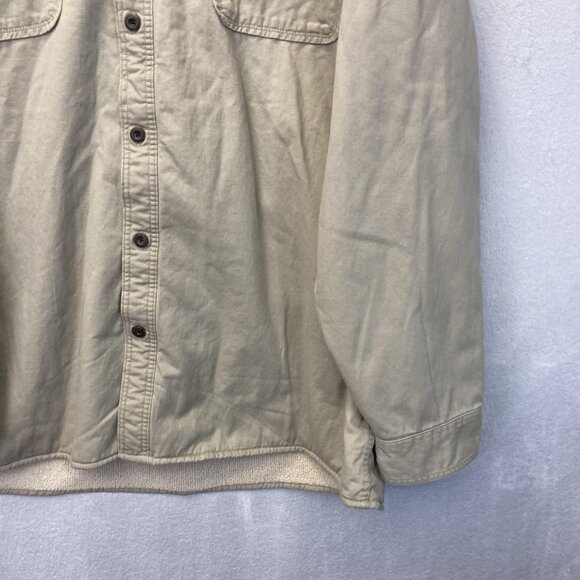 Levi's Sherpa Lined Shirt Jacket Shacket Mens 3XL Khaki Tan Workwear Classic - Picture 3 of 15